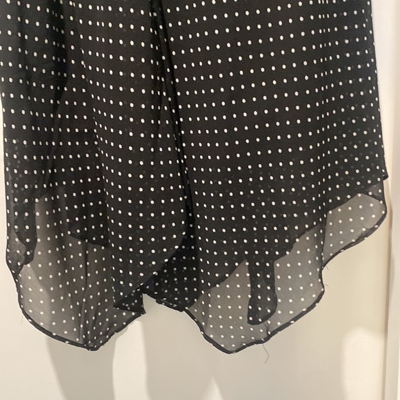 DKNY Maxi dress, sz 6, black with white polka dots - Picture 3 of 5